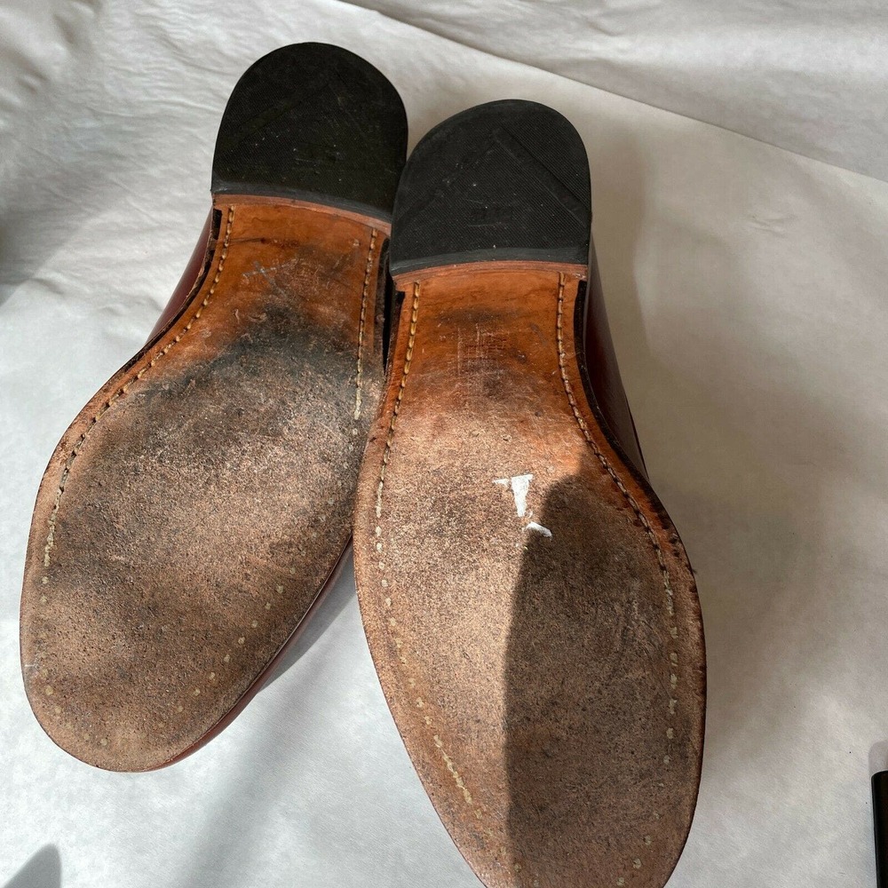 Allen Edmonds Woodstock Brown Leather Loafers 10 - Picture 5 of 7